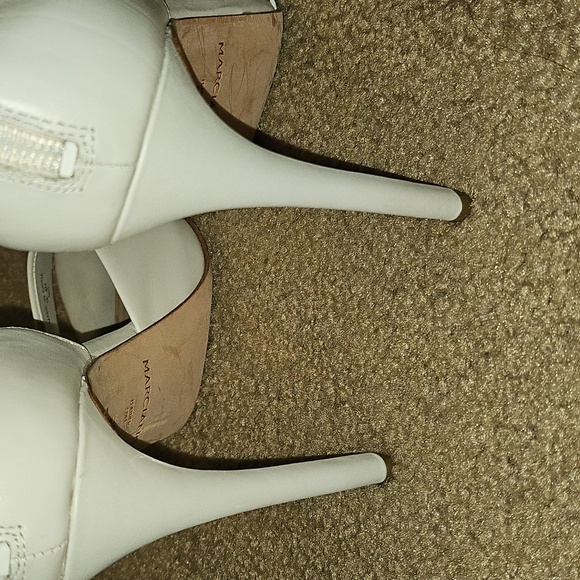 Marciano Elegant White High Heels with Gold Accents - Picture 8 of 12